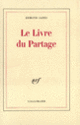 Couverture Le Livre du Partage (Edmond Jabès)