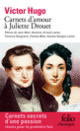 Couverture Carnets d'amour à Juliette Drouet (Victor Hugo)