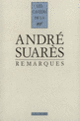 Couverture Remarques (André Suarès)