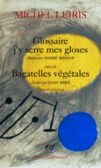 Couverture Glossaire j'y serre mes gloses / Bagatelles végétales ()