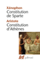 Couverture Constitution de Sparte – Constitution d'Athènes ( Aristote, Xénophon)